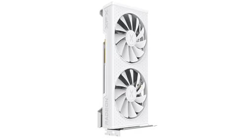 XFX Swift AMD Radeon RX 9060 XT OC White Gaming Edition with 8GB GDDR6 HDMI 2xDP, AMD RDNA 4 RX 9060XT RX-96TSW8GWQ