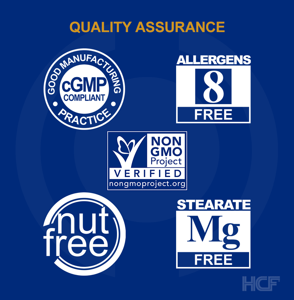 HCF Happy, Calm & Focused - Brain Focus, Attention, Concentration & Mood Supplement (3-Pack) - FQ Foundation Amino Acids, Vitamins & Minerals - 100% No Herbal Stimulants - Non-GMO Project Verified