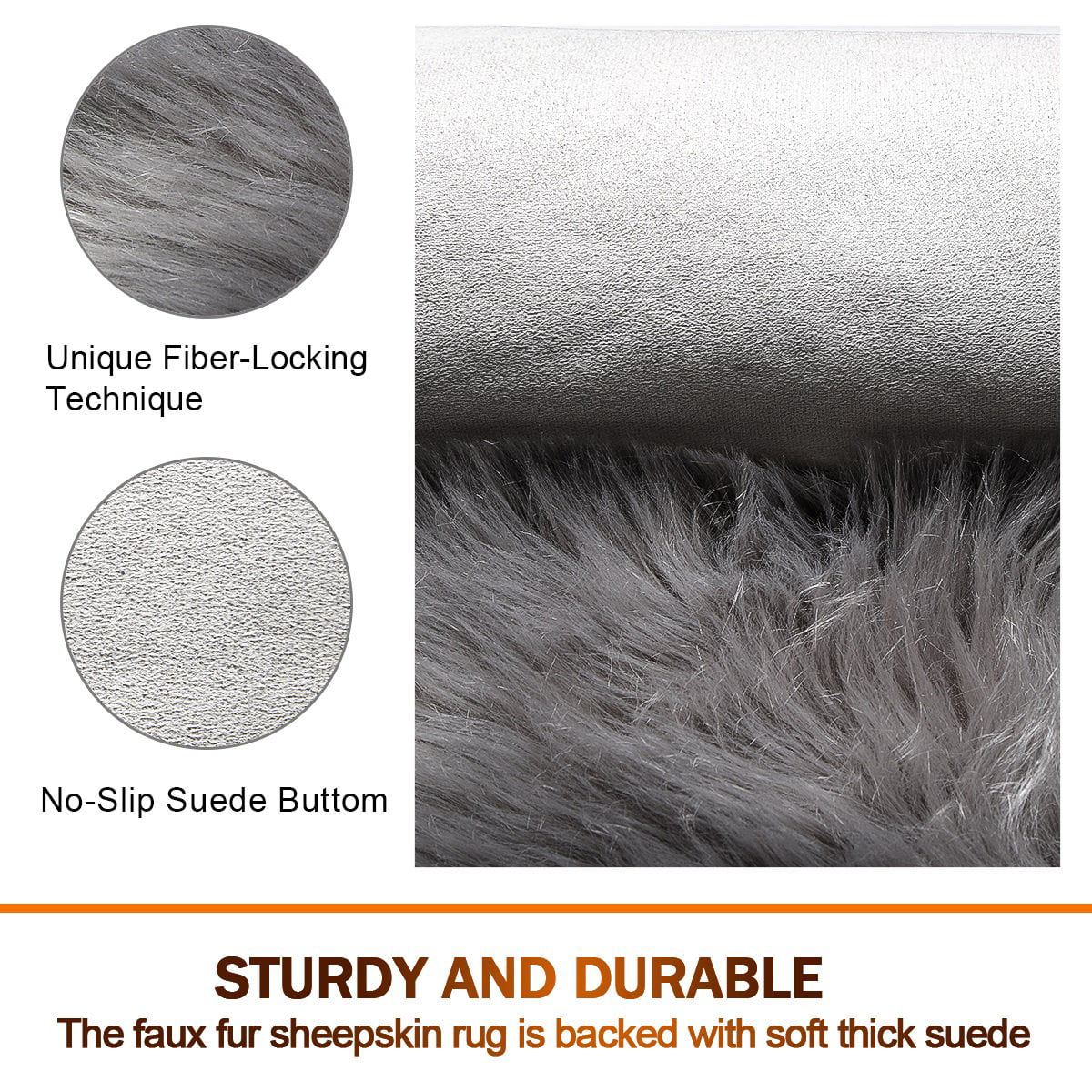 Noahas Modern Solid Print Area Rug, Gary, 2.6'x5.2'