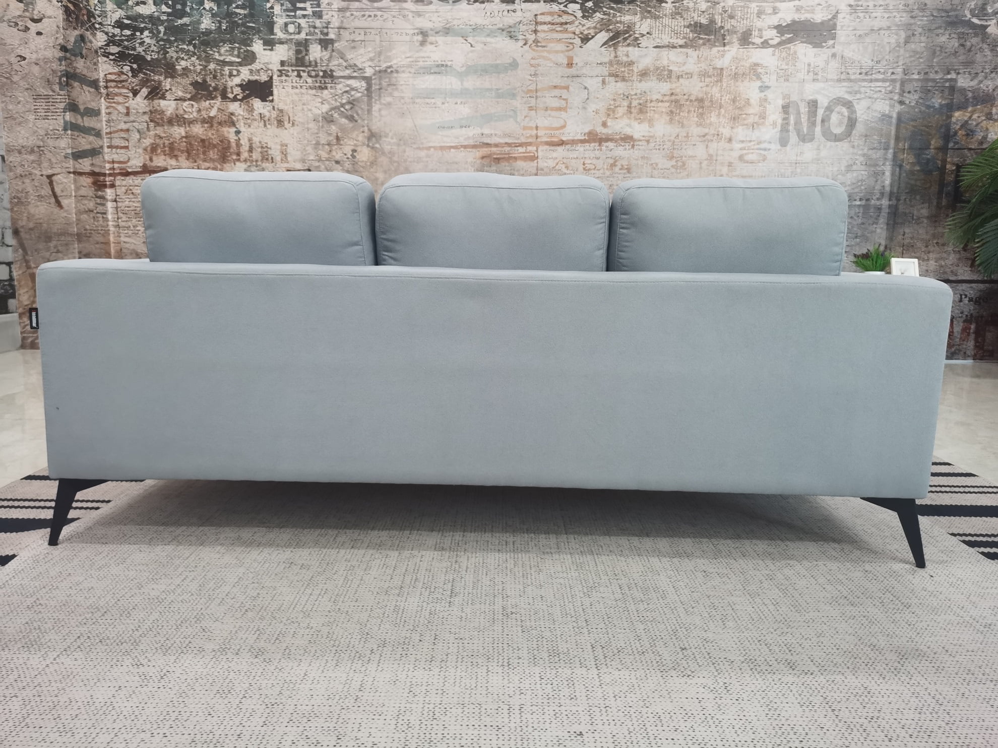 Stendmar Modern 1pc. Gray Linen Fabric 3 Seater Arm Sofa Couch S165A