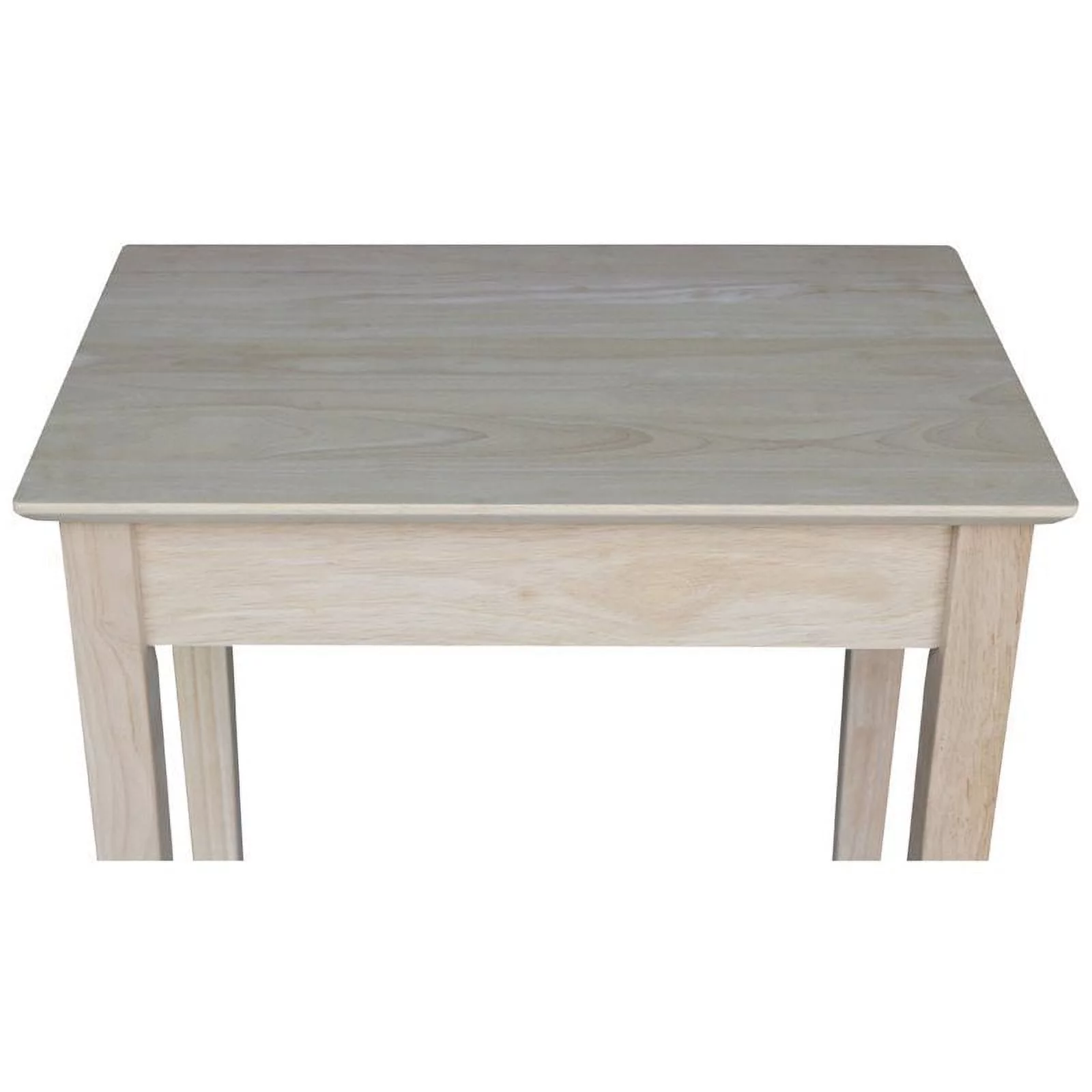 Pemberly Row 1 Drawer Transitional Wood Narrow End Table in Natural