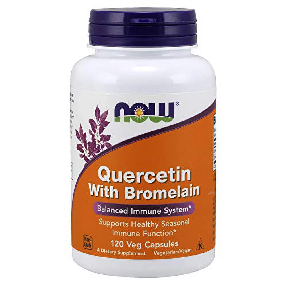 NOW Foods Supplements, Quercetin with Bromelain, Balanced Immune System, 120 Veg Capsules