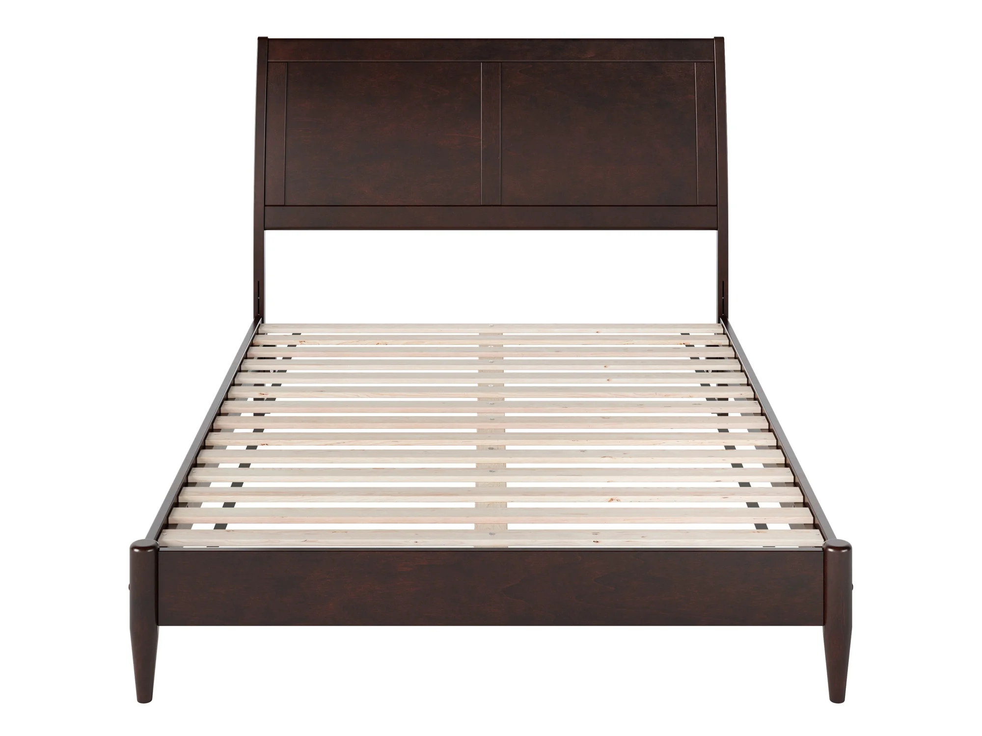 AFI Valencia Full Solid Wood Low Profile Sleigh Platform Bed, Espresso