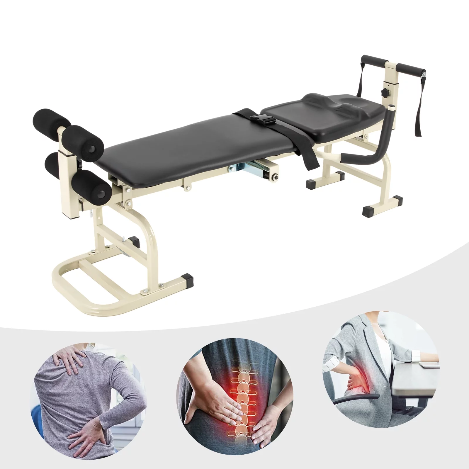 Miumaeov Traction Bed Stretching Tool Cervical Spine Stretcher