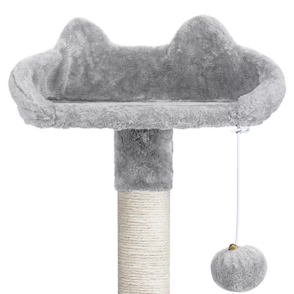 Yaheetech 73''H Multilevel Cat Tree Cat Tower w/ 2 Condos & Scratching Posts, Light Gray