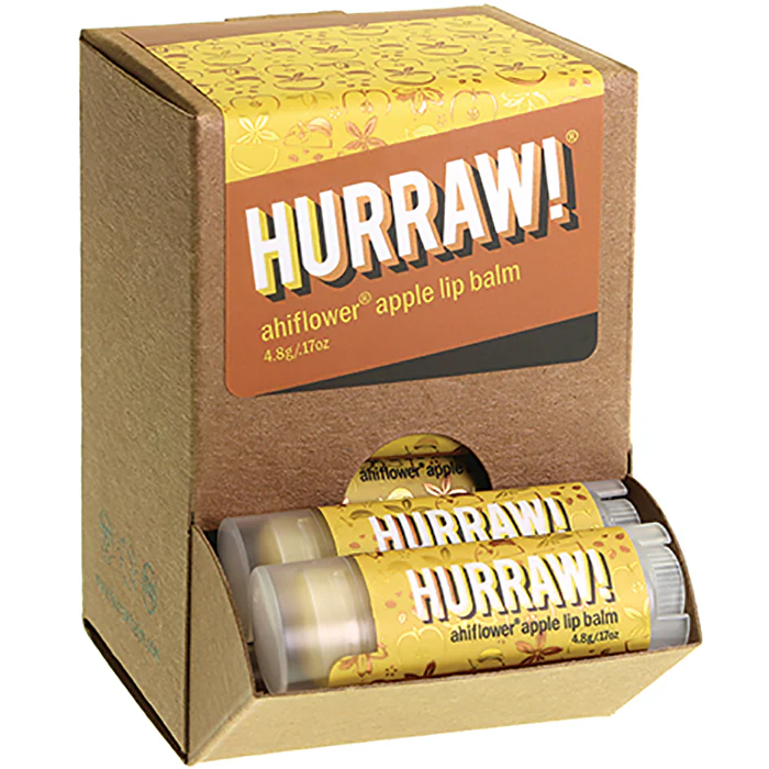 Hurraw! Lip Balm Ahiflower Apple 4.3g x 24 Display