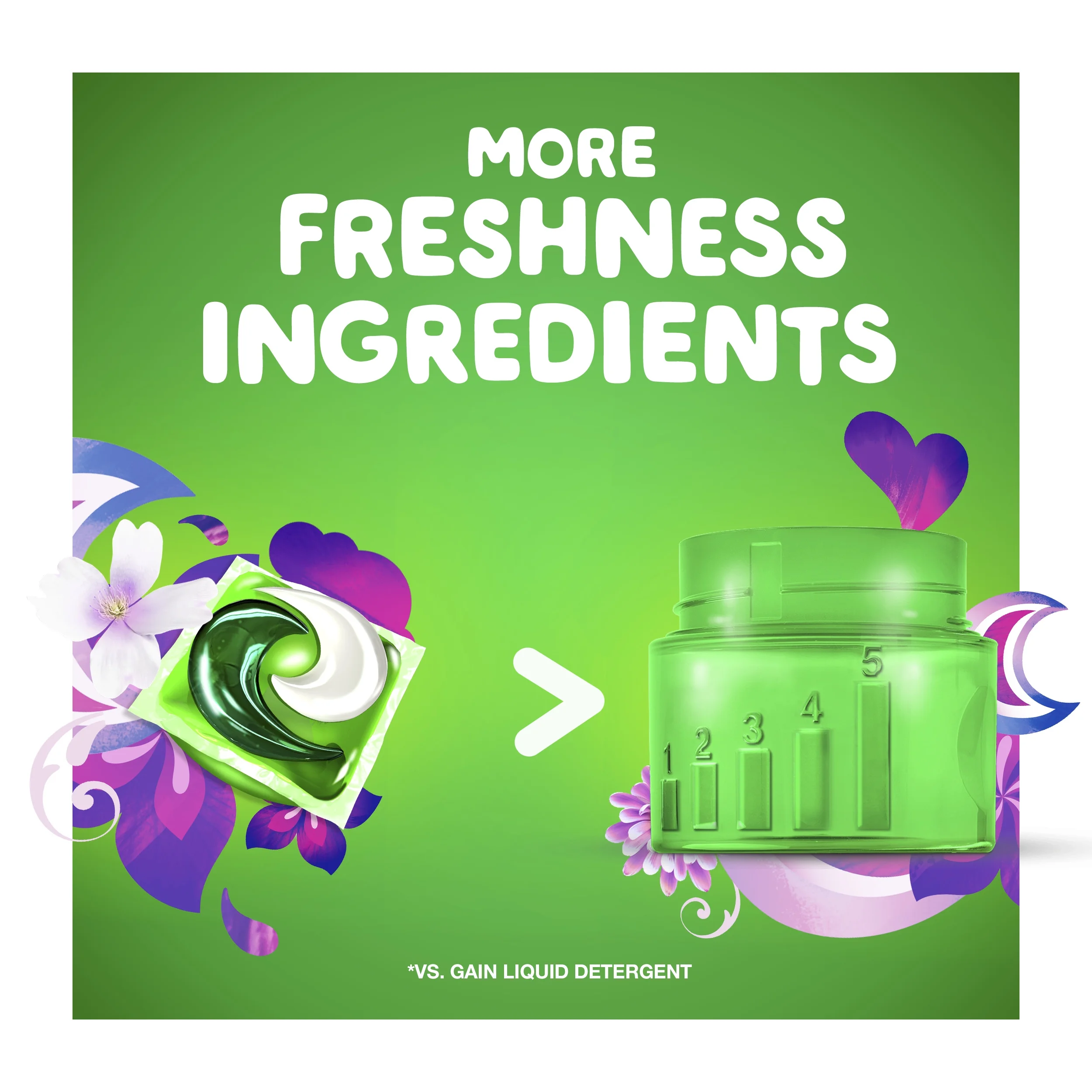 Gain Flings Moonlight Breeze, 51 Count Laundry Detergent Pacs