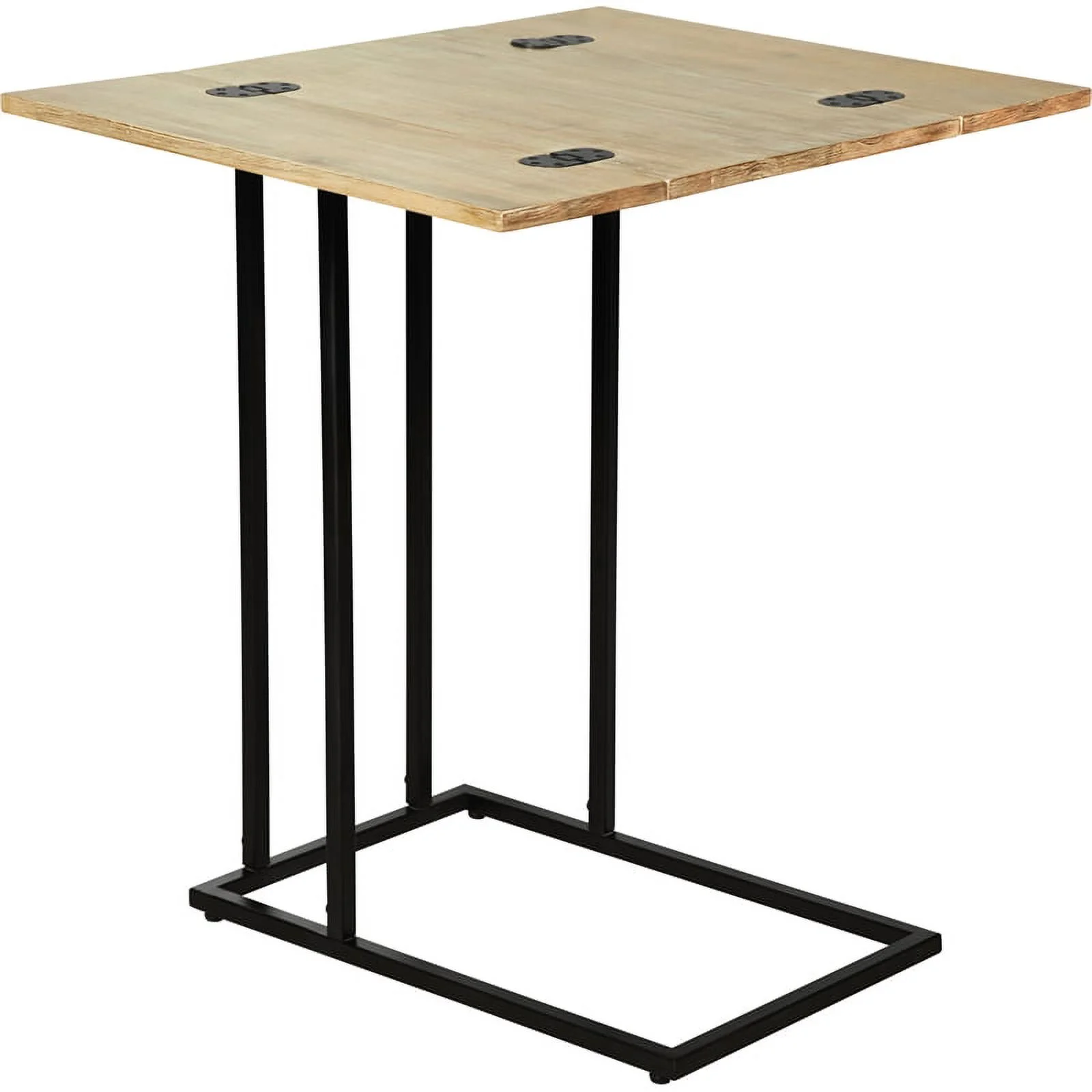 Serta Harton Rustic Expandable C Side Table Natural Brown