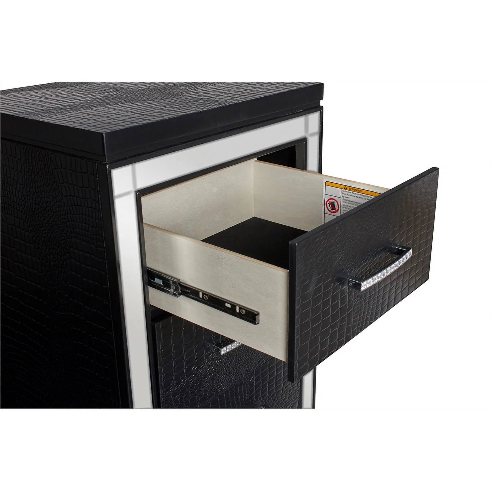 New Classic Furniture Valentine 7-Drawer Wood Lingerie Chest in Black