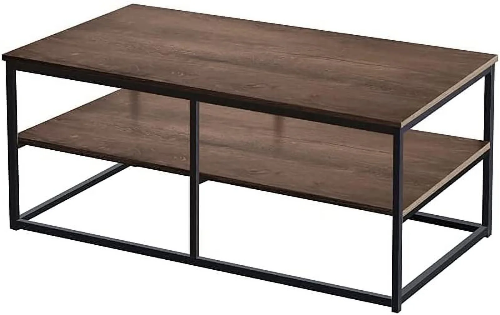 Modern Simple Study 47'' Industrial Office Desk for Home Office and Dining Room, Rustic Brown with black frame
