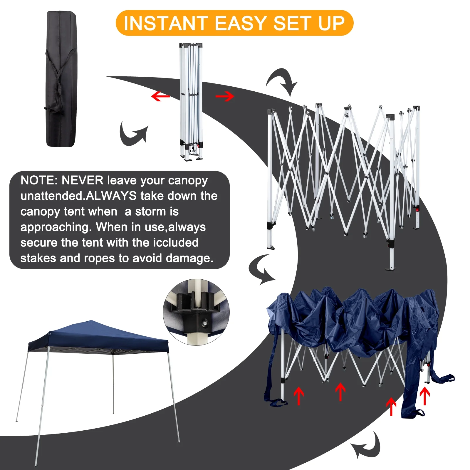 Ktaxon 10ft x 10ft Base/8ft x 8ft Top  Ez Pop up Anti Uv Patio Tent Folding Gazebo Backyard Canopy Sun Shade