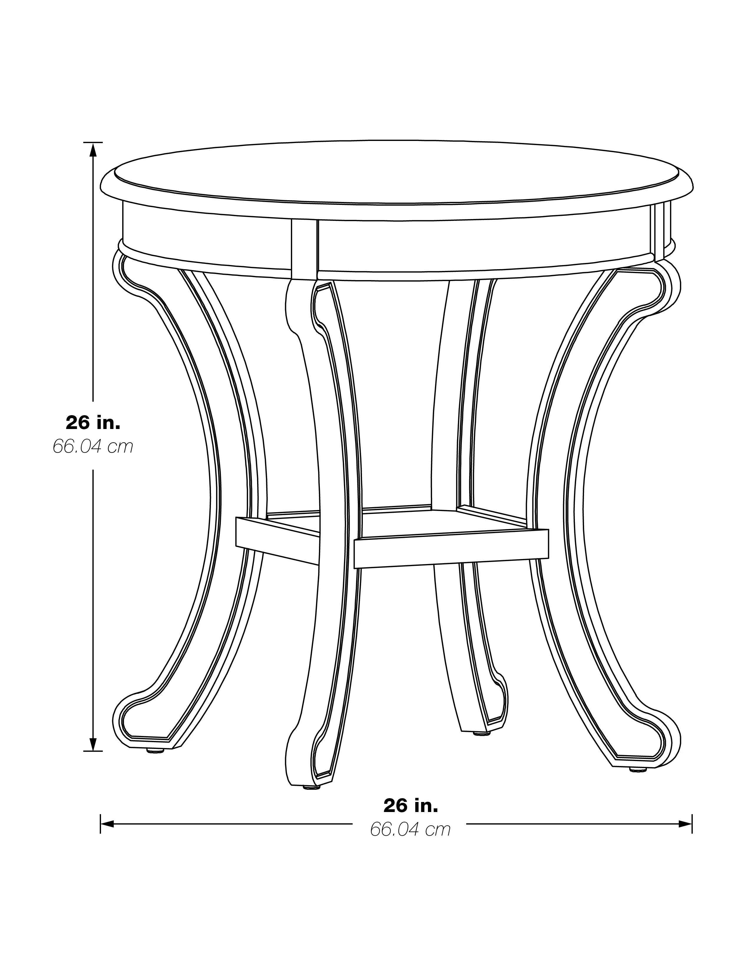 Vermont Accent Table in Antique Black Wood Finish