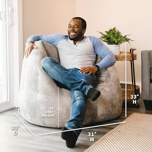 Big Joe Milano Lenox Denim Cobalt Beanbag Chair