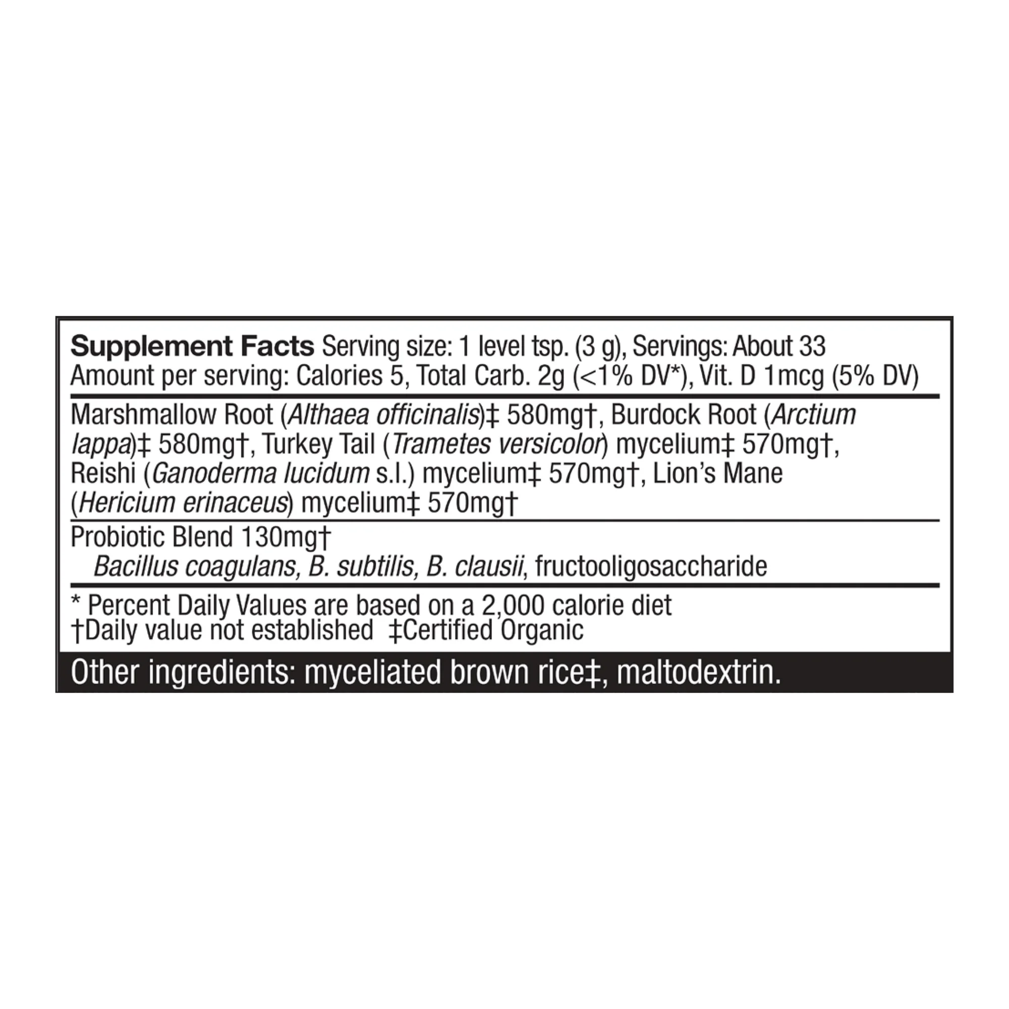 Host Defense MycoBotanicals Microbiome* Powder - 3.5 oz (33 Servings)