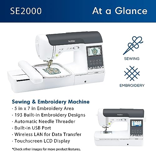 Brother SE2000 Computerized Sewing and Embroidery Machine