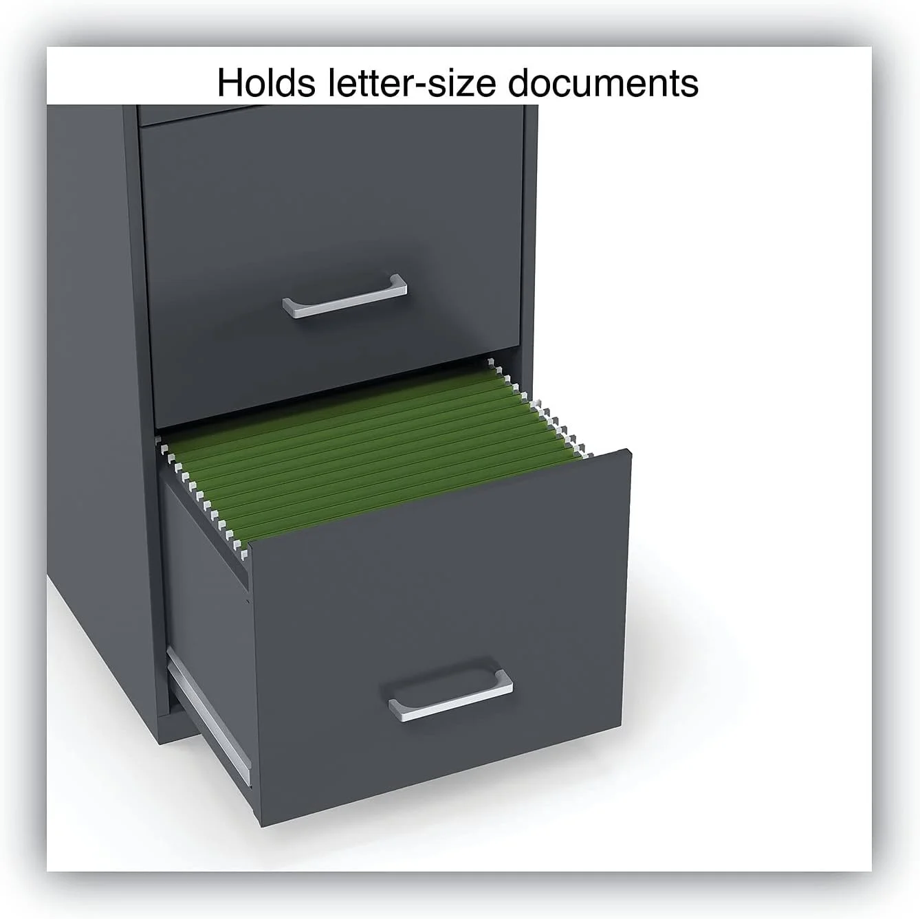 2806768 Soho 14 In. X 18 In. X 26.9 In. 3-Drawer Vertical File Cabinet - Letter, Charcoal