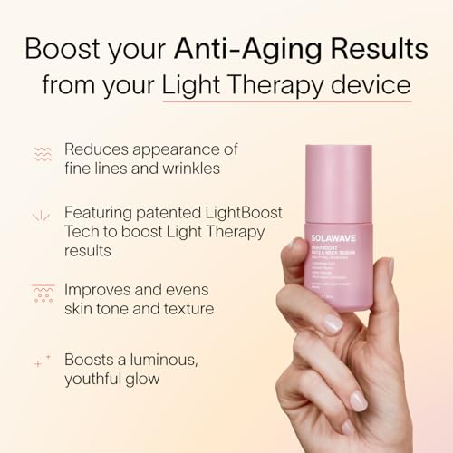 Solawave LightBoost Red Light Therapy Serum for Face & Neck | Enhances Beauty Wand & Microcurrent Devices | Boosts Collagen & Hydration for Radiant Skin, Reduces Appearance of Wrinkles & Fine Lines