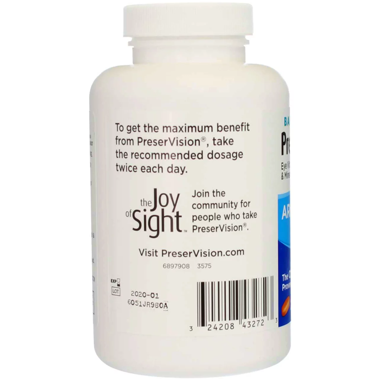 Bausch & Lomb Ocuvite PreserVision Tablets 240 Tablets (Pack of 2)