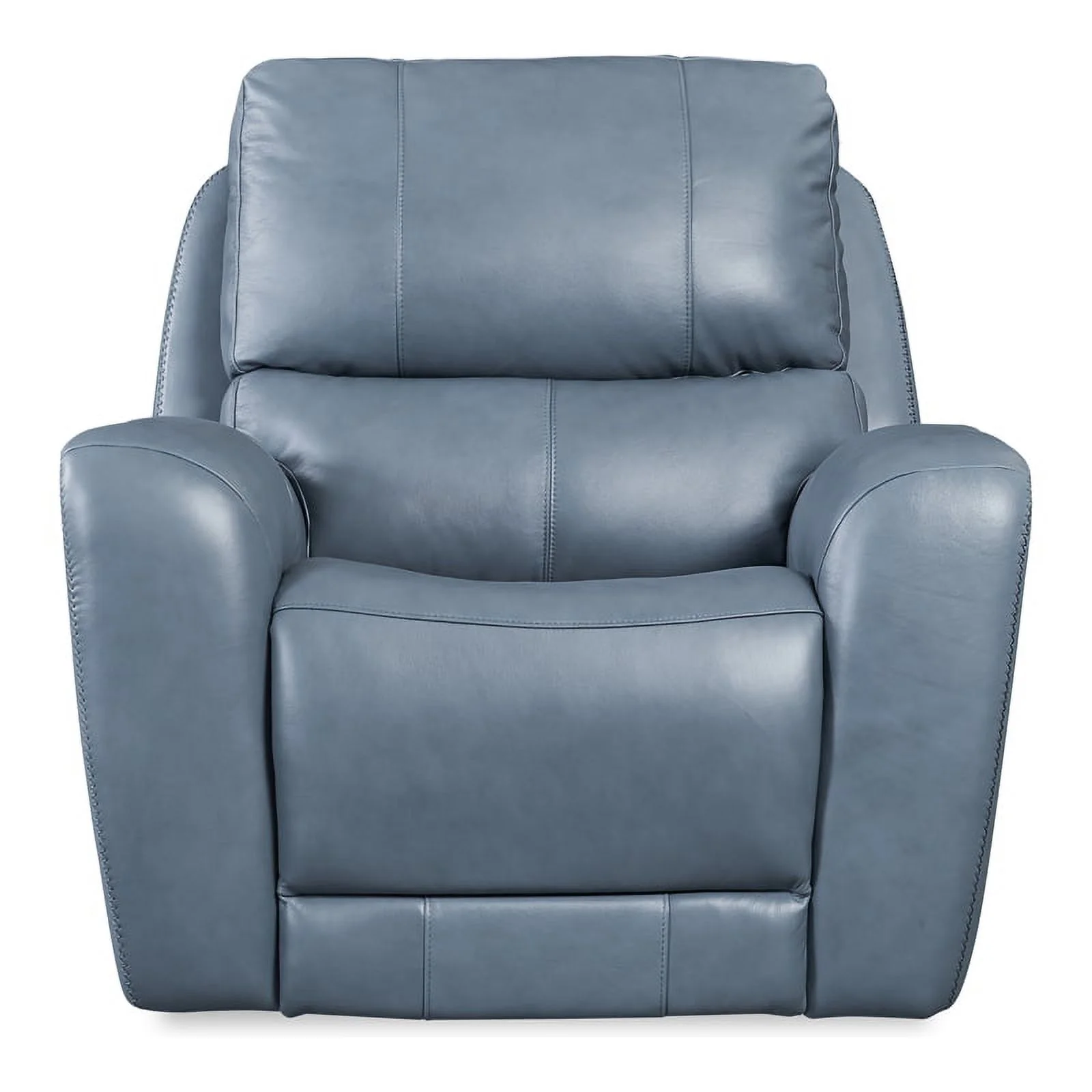 Leather Lusso Jupiter Modern Genuine Leather Glider Recliner in Blue