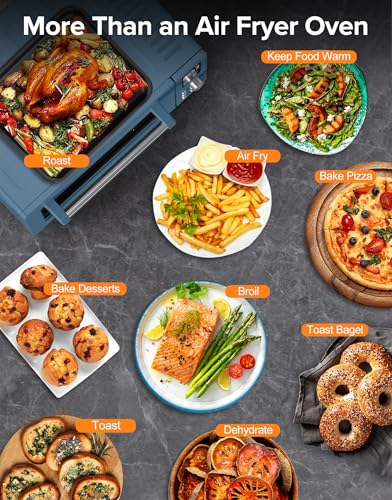 Nuwave Bravo Pro Smart 21QT Toaster Oven Air Fryer Combo, Convection Oven Countertop, 10 functions all in 1, with even & quick crisp technology, 50-450°F, 1800W, Stainless Steel