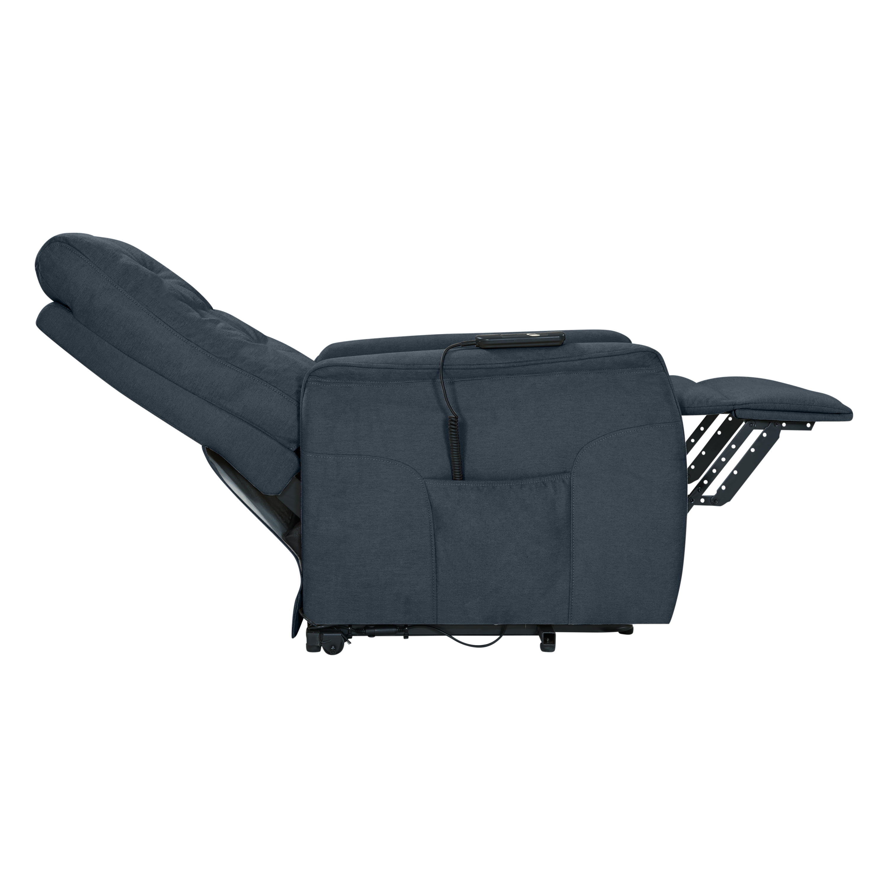 Homesvale Velour Power Recline and Lift Chair, Blue