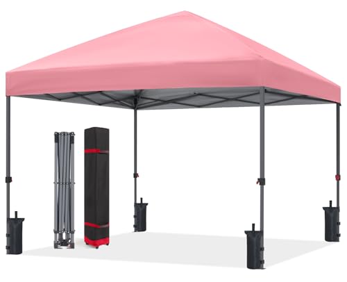 ABCCANOPY Pop Up Canopy - Outdoor Patio Portable Canopy Tent Heavy Duty for Backyard and Deck with 4 Sandbags(White, 10x10)
