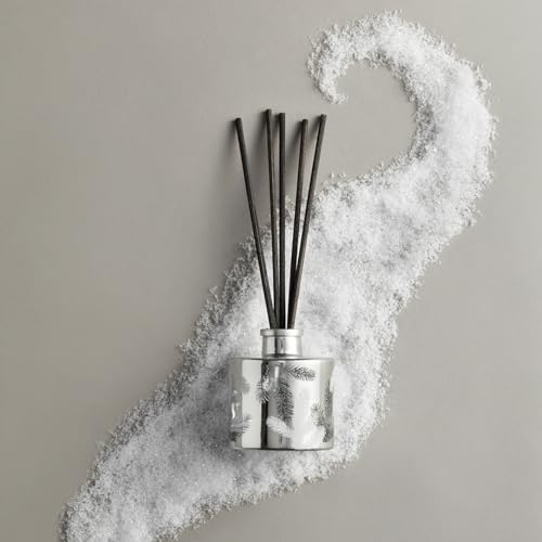 Thymes Frasier Fir Reed Diffuser Set – Includes Reeds, Fragrance Oil, and Frosted Glass Bottle – Fragrance Oil Diffuser – Room Fresheners – Luxury Home Decor – Green & Clear (Pine Needle, 7.75 fl oz)