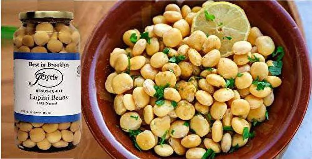 Joycie Ready To Eat Lupini Beans 32 OZ Jar Pack of 6 Healthy Snack 32 oz. Jar  Made in USA  All Natural  Non GMO  Fresh Harvest Keto, Plant Based, Mediterranean Diet I Non-GMO, Gluten-Free,...
