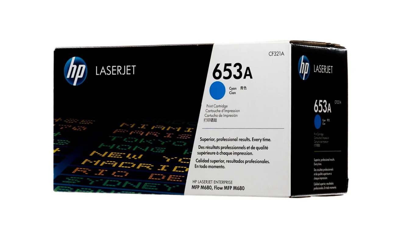 HP 653A (CF321A) Toner Cartridge, Cyan