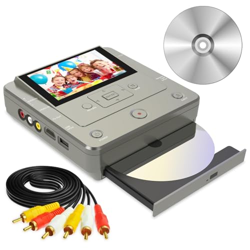 VHS to DVD Recorder, TV to USB Device or SD Card or HDD Recorder, Smart Phone WiFi to DVD/USB/SD/HDD Copy, WiFi APP Media Recorder【Comes with 10 Free DVD-R 】