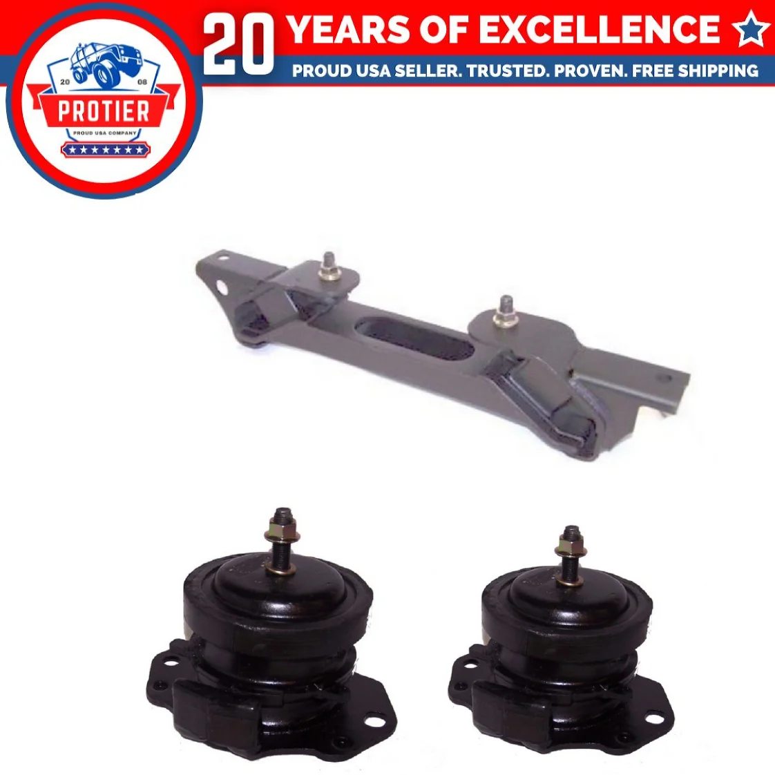 Engine Motor & Trans Mount 3PCS Set for 2001-2006 Mitsubishi Montero 3.5L/ 3.8L Replaces A4626 A4615 A4615