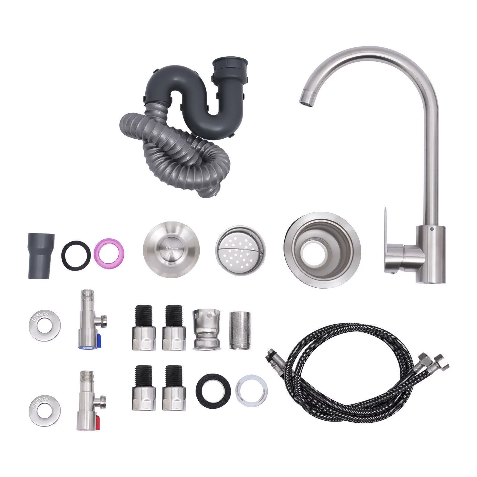 Kitchen Stainless Steel Utility Sink Prep Table 1 Compartment Commercial Sink