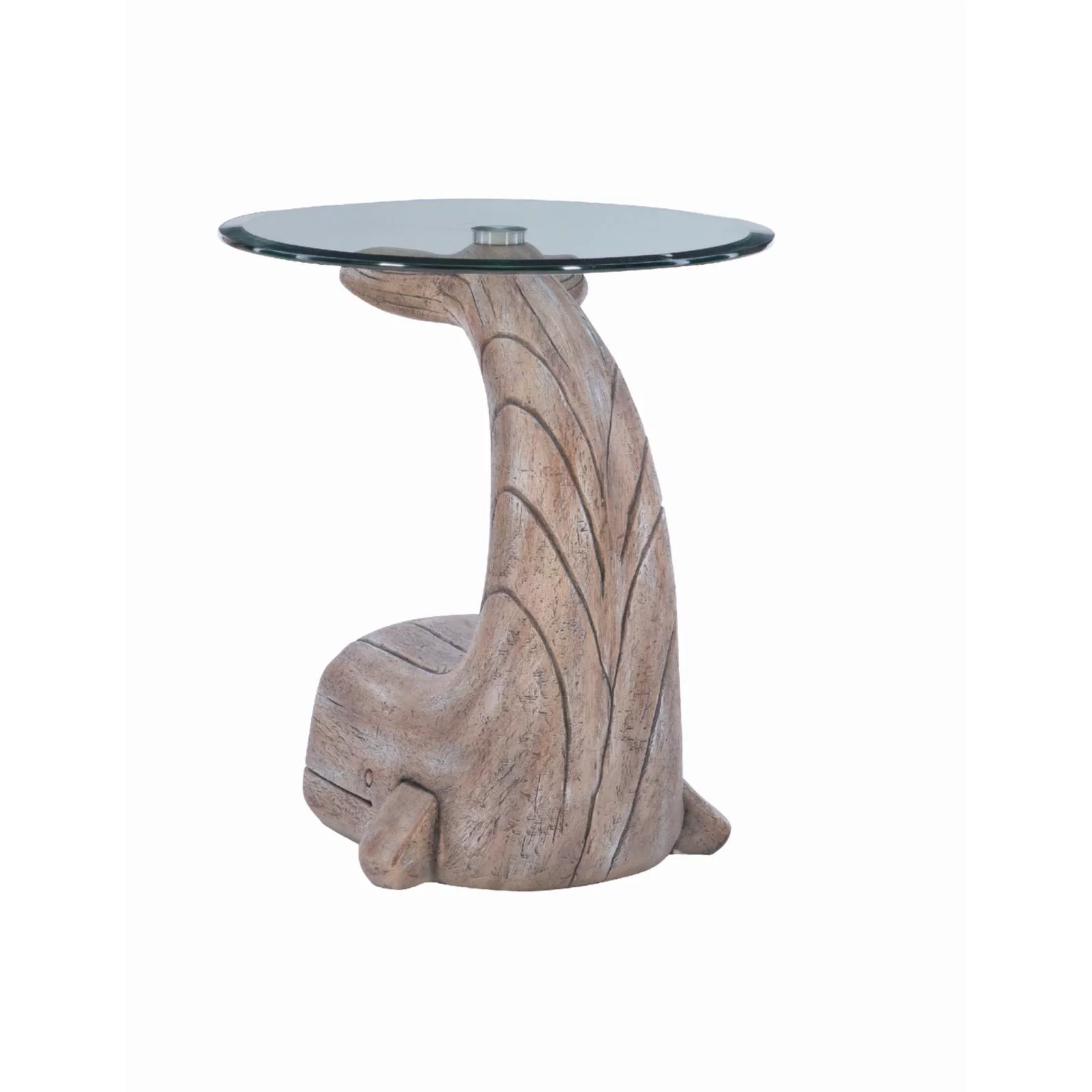 Powell Moby Whale Side Table - Distressed Natural Driftwood