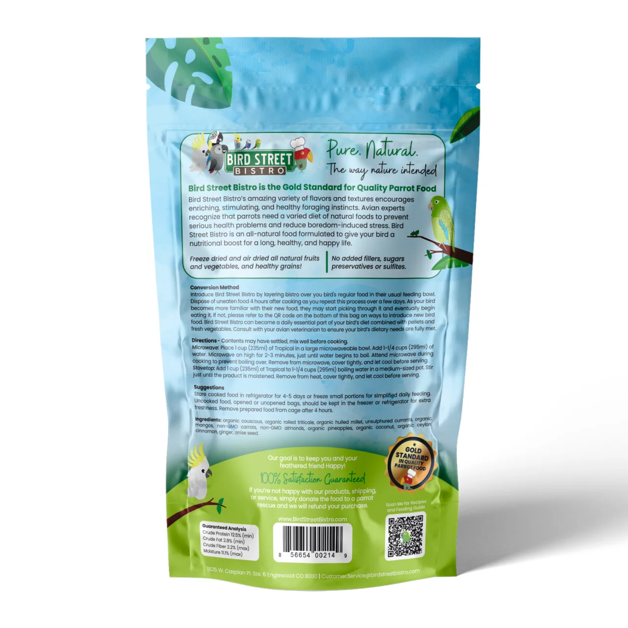 Tropical Feast on the Fly Bird Street Bistro Natural Parrot Food