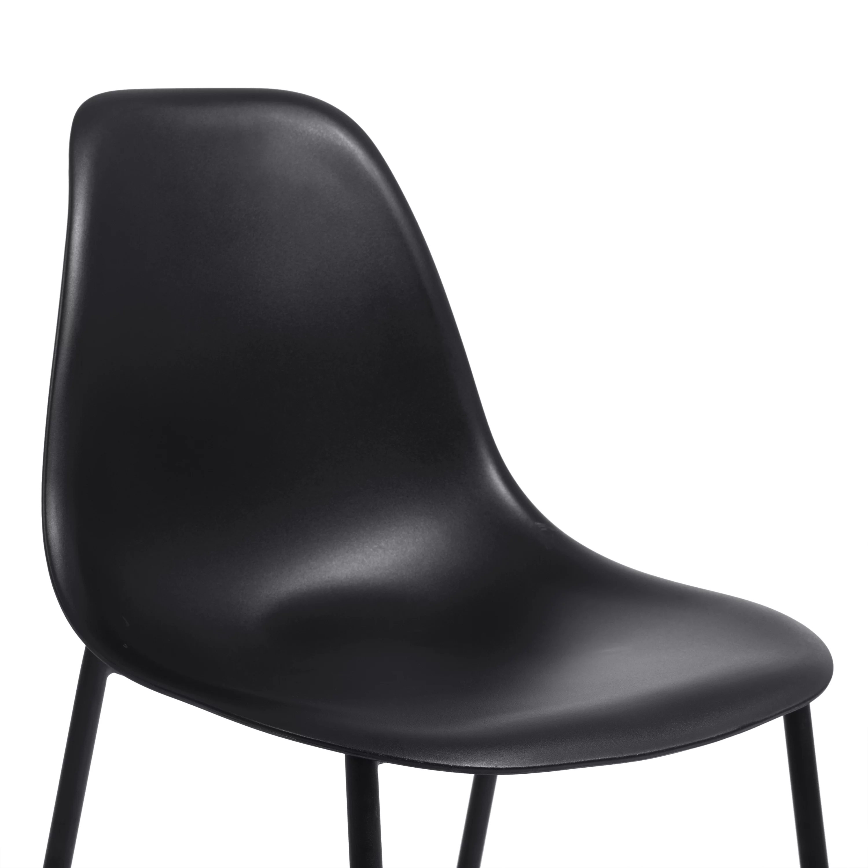 Poly & Bark Isla Chair in Black (Set of 4)