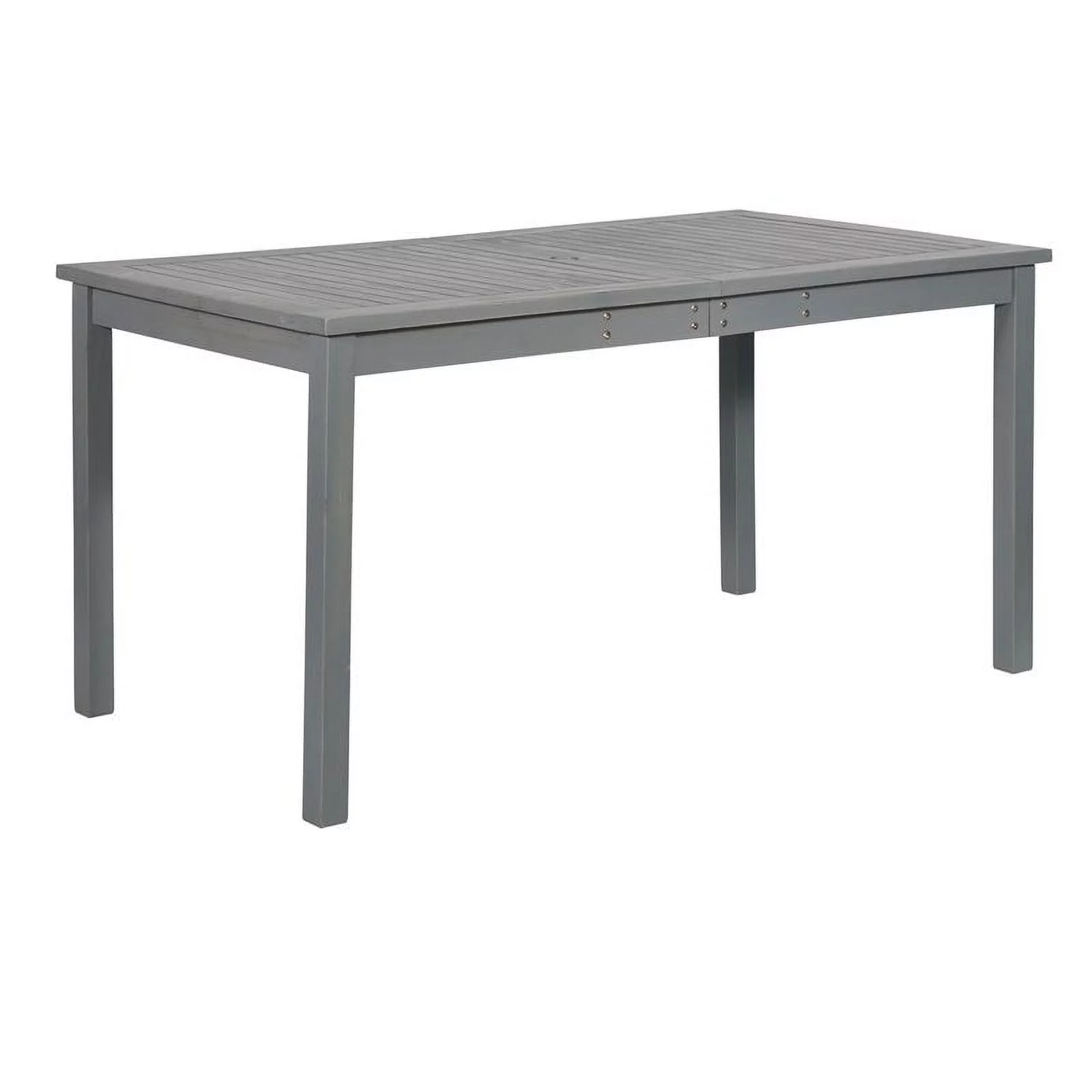 Walker Edison Simple Outdoor Wood Patio Dining Table in Gray Wash