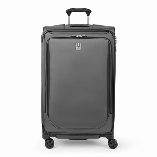 Travelpro Crew Classic Lightweight Softside Expandable Checked Luggage, 8 Wheel Spinner Suitcase, TSA Lock, Men and Women, Checked Large 29-Inch, Patriot Blue