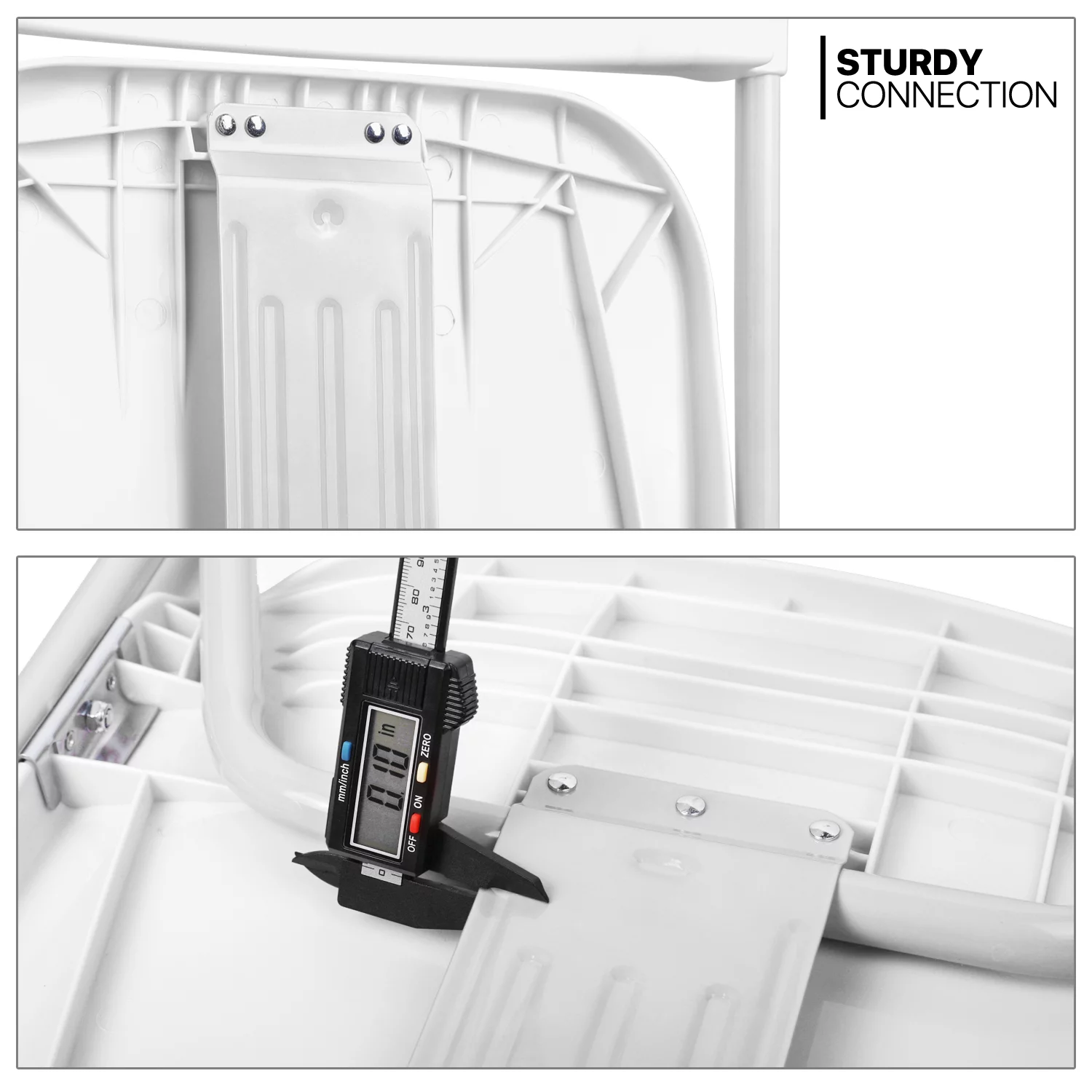 Magshion 11-Piece 6 Ft Folding Dining Table with Chairs Set, Foldable Table Picnic Desk with Handle and 10Pcs Chairs, White