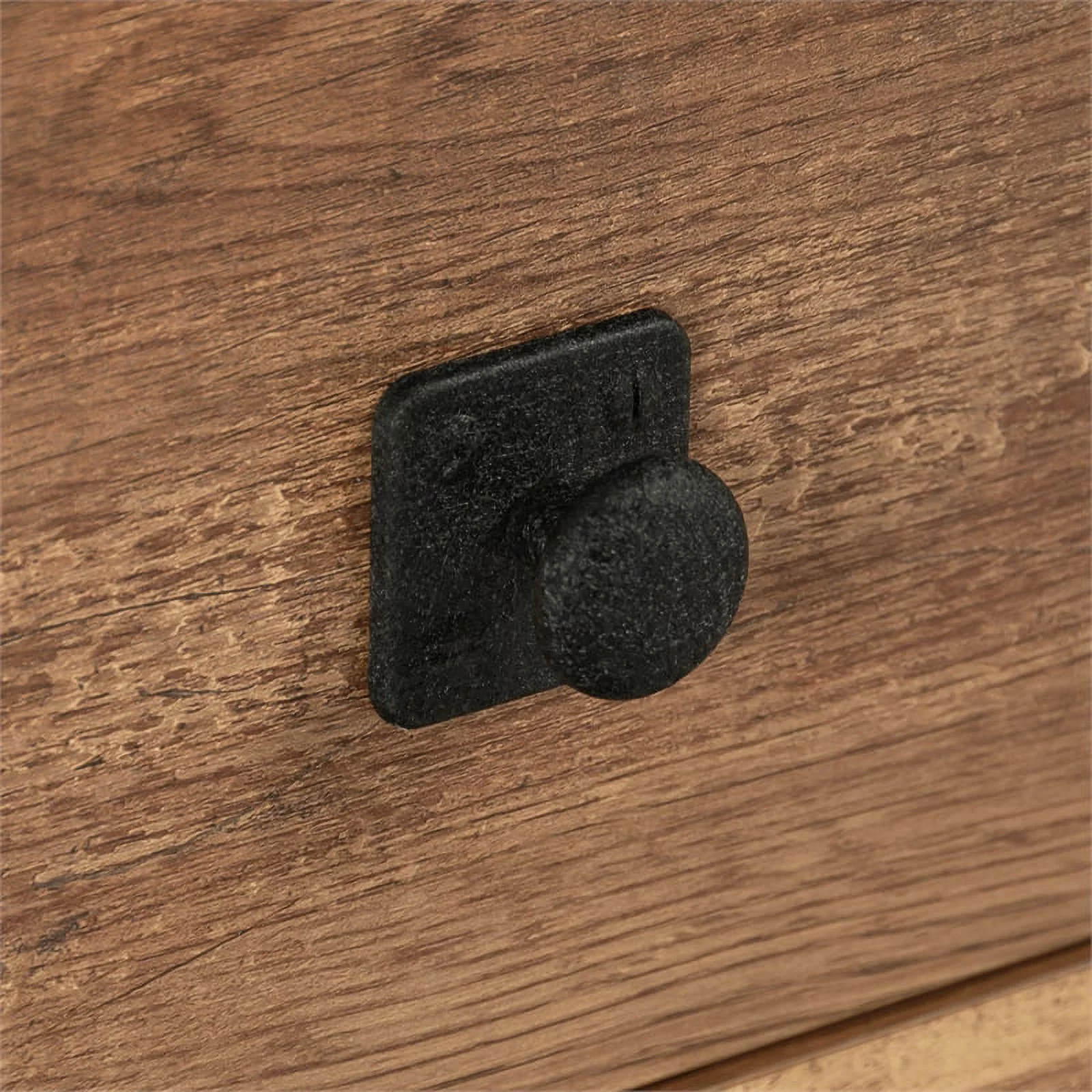 UrbanPro Modern Engineered Wood and Metal Desk in Etched Oak