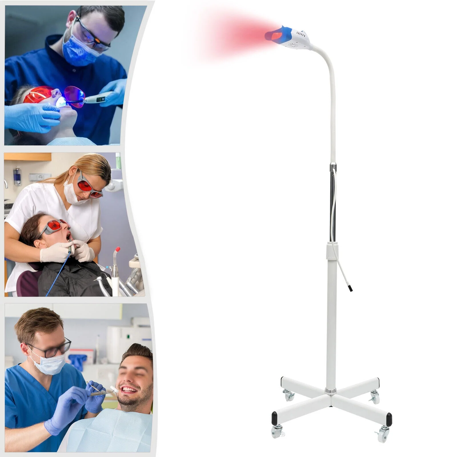 Mobile Pro Teeth Whitening Machine LED Light 36W Dental Teeth Whitening Lamp New,10 Tubes LED