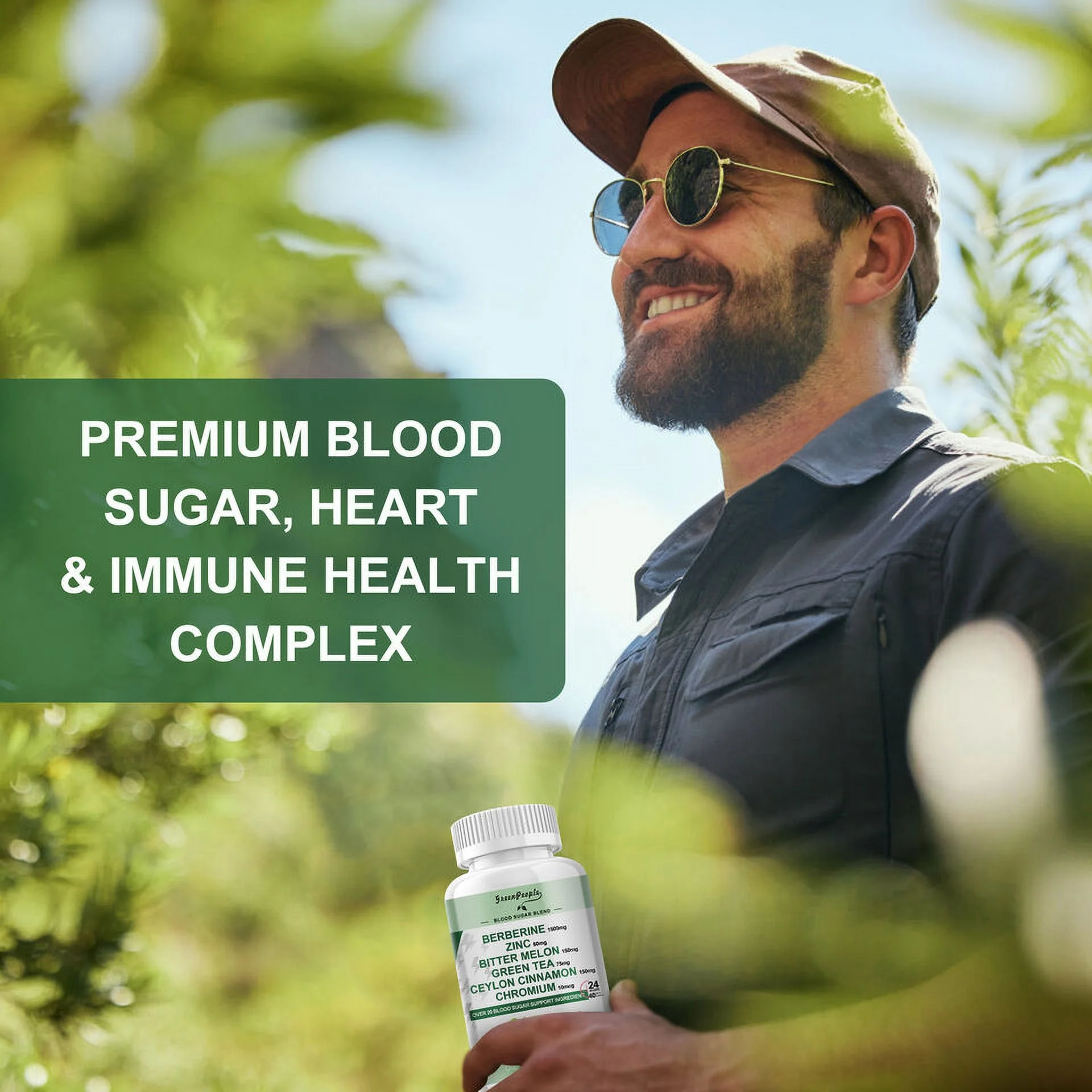 Berberine Supplement 1500mg per Heart Health Support -120 Capsule