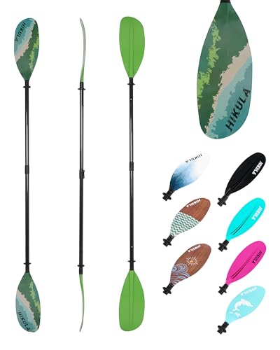 Adjustable Kayak Paddle with Carbon Shaft and PP Blade Available in 220-230/220-240/230-250cm Floating Lightweight Kayak Oars with Original Pattern