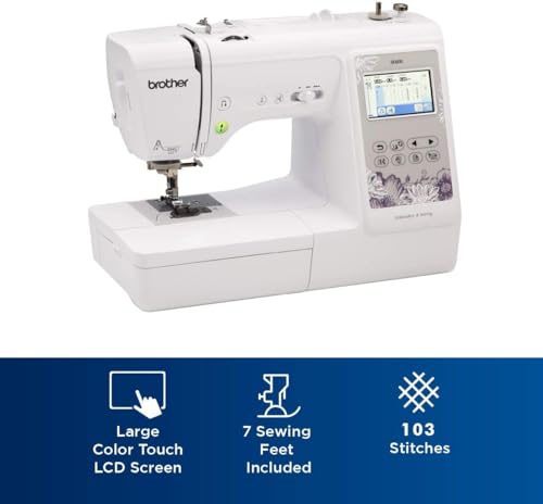 Brother SE600 Sewing and Embroidery Machine, 80 Designs, 103 Built-In Stitches, Computerized, 4