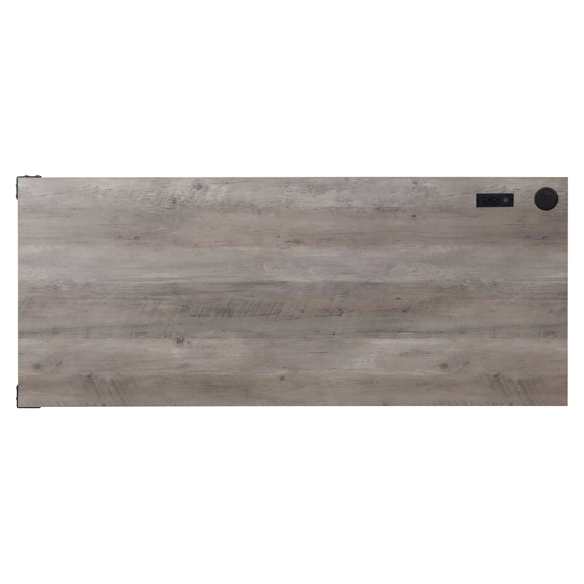 ACME Zakwani Writing Desk with USB in Grey Oak and Black