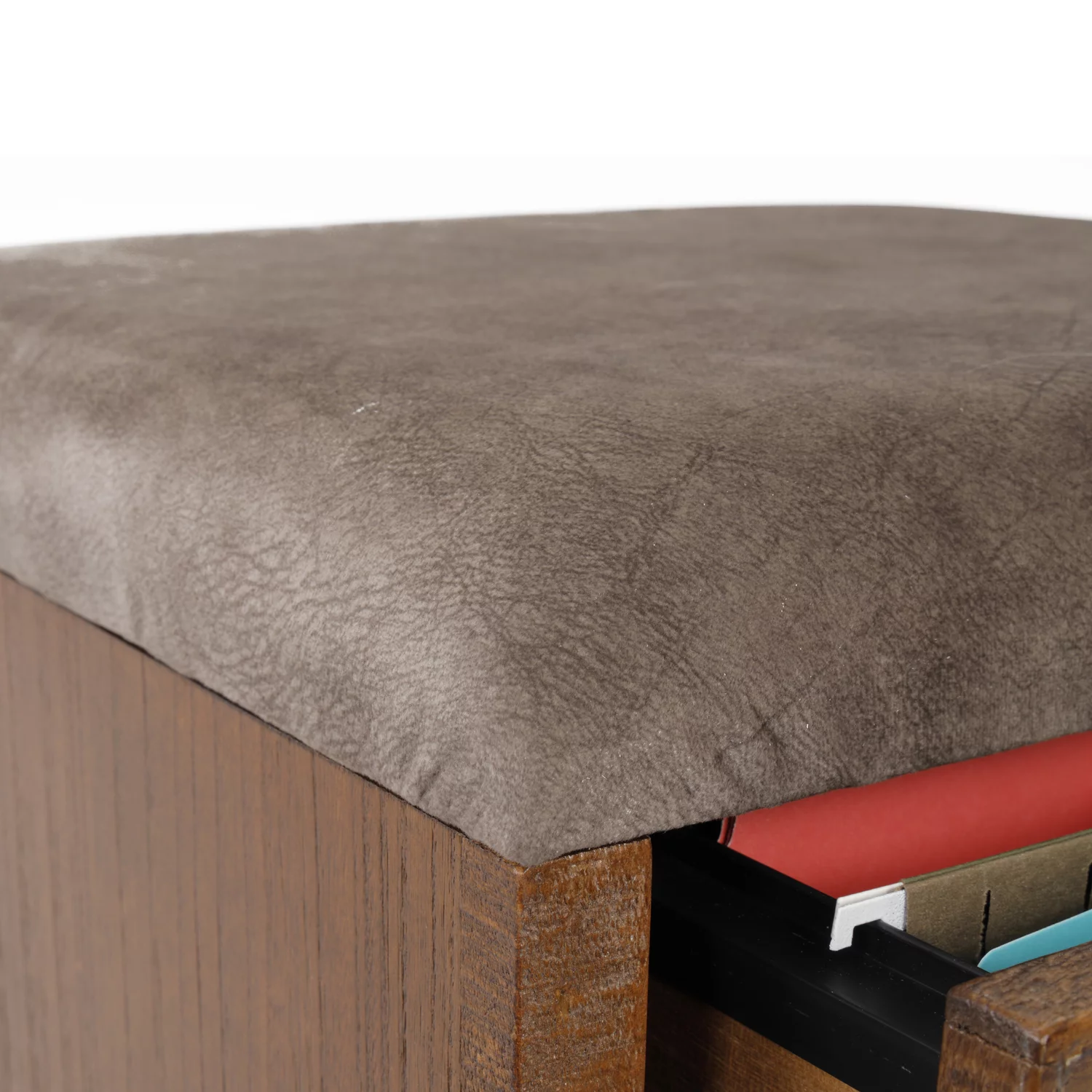 American Furniture Classics 33244K 30 x 47.5 x 47.5 in. OS Home & Office Furniture Industrial Combination of 24 by 48 Desk with USB Ports, Roll About File Cabinet with Cushioned Seat & Machine Stand