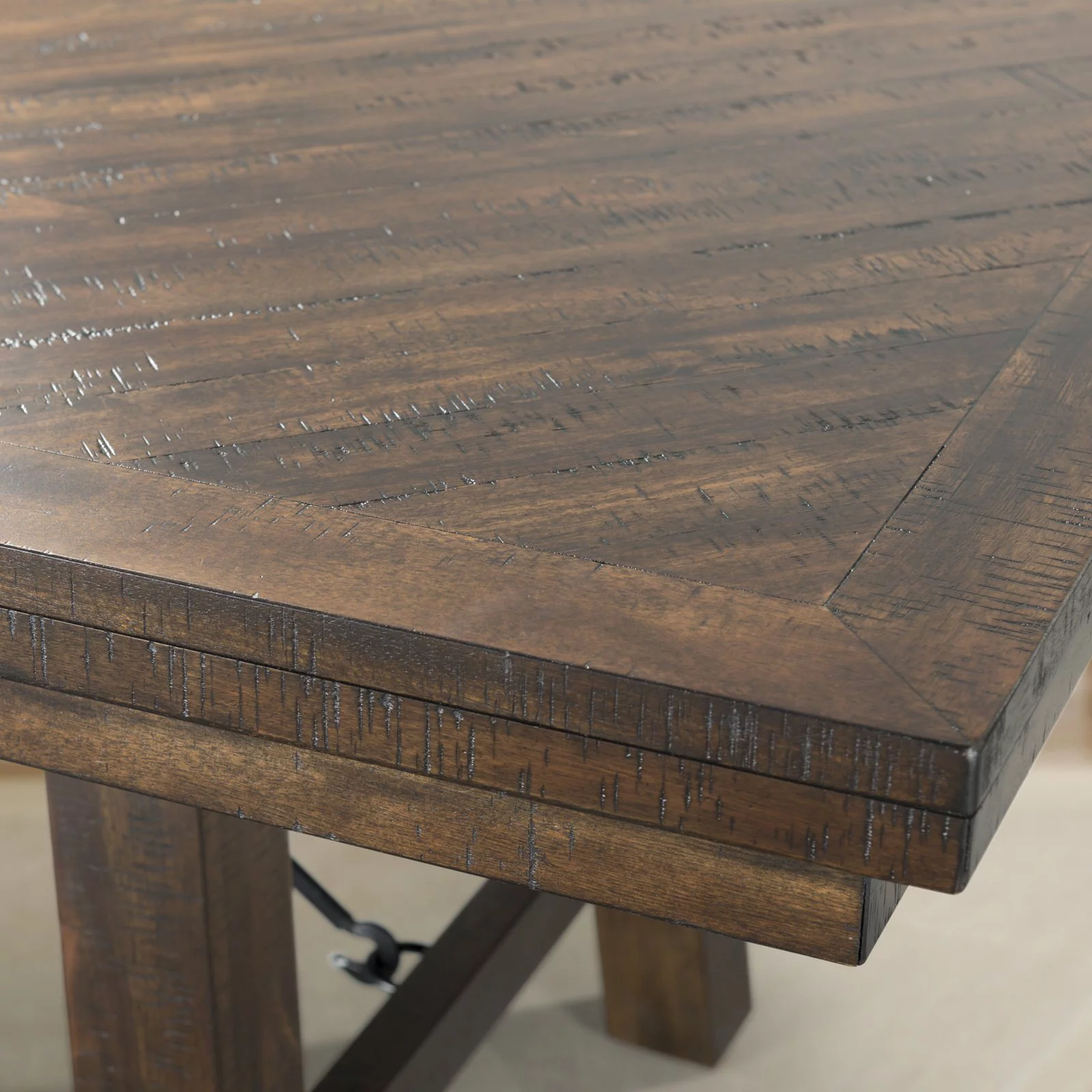 Picket House Furnishings Dex Dining Table in Smokey Walnut