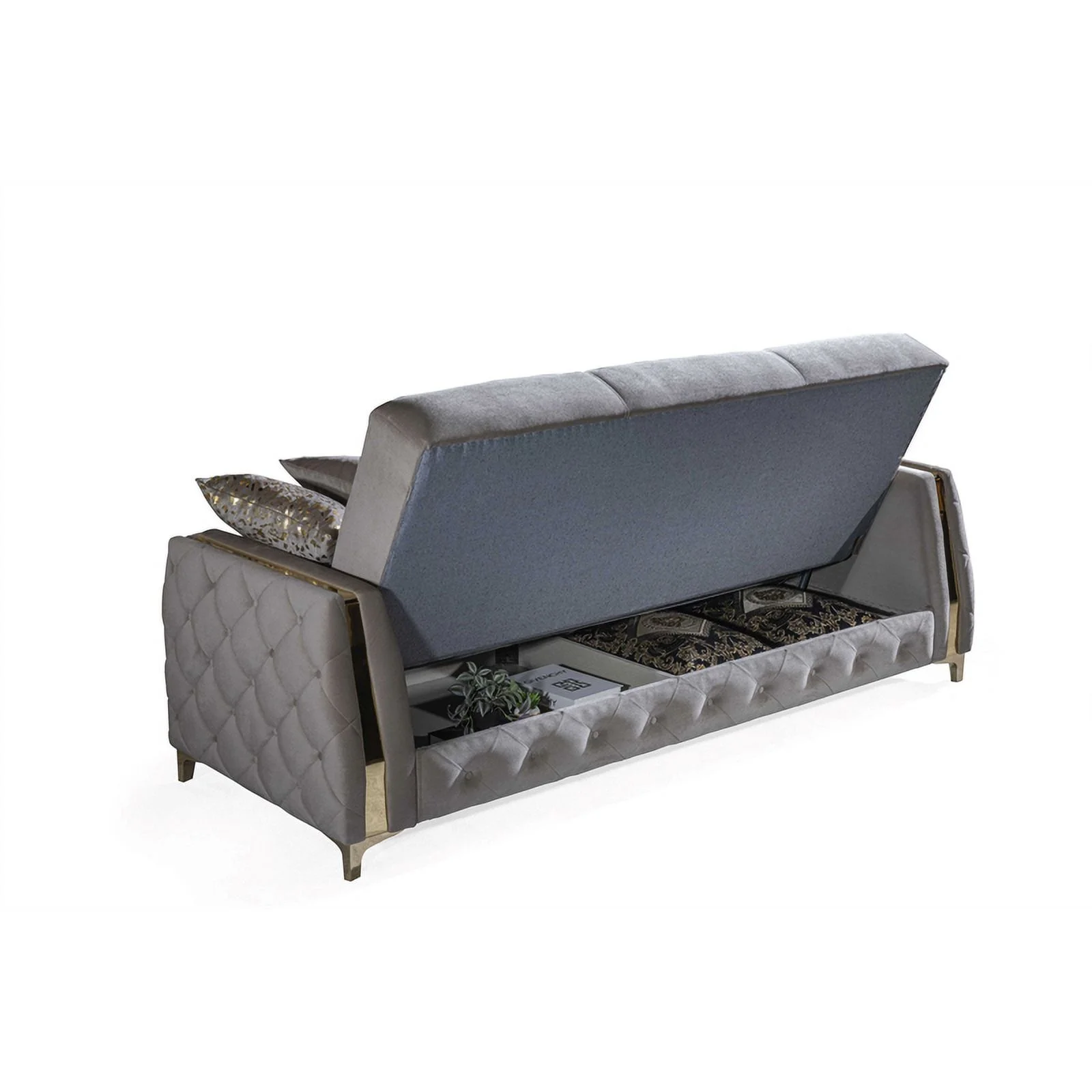 Pemberly Row Modern 3PC Living Room Set Made with Wood in Taupe