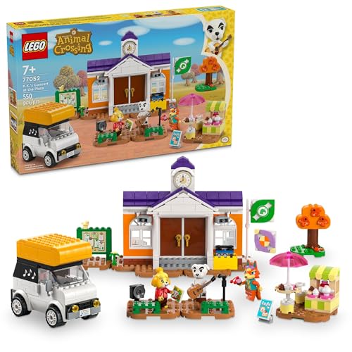 LEGO Animal Crossing K.K.’s Concert in The Plaza Building Toys Set - Animal Crossing Toy Figures & Playsets for Kids, Girls & Boys, Ages 7+ - Pretend Play Birthday Gift - 77052