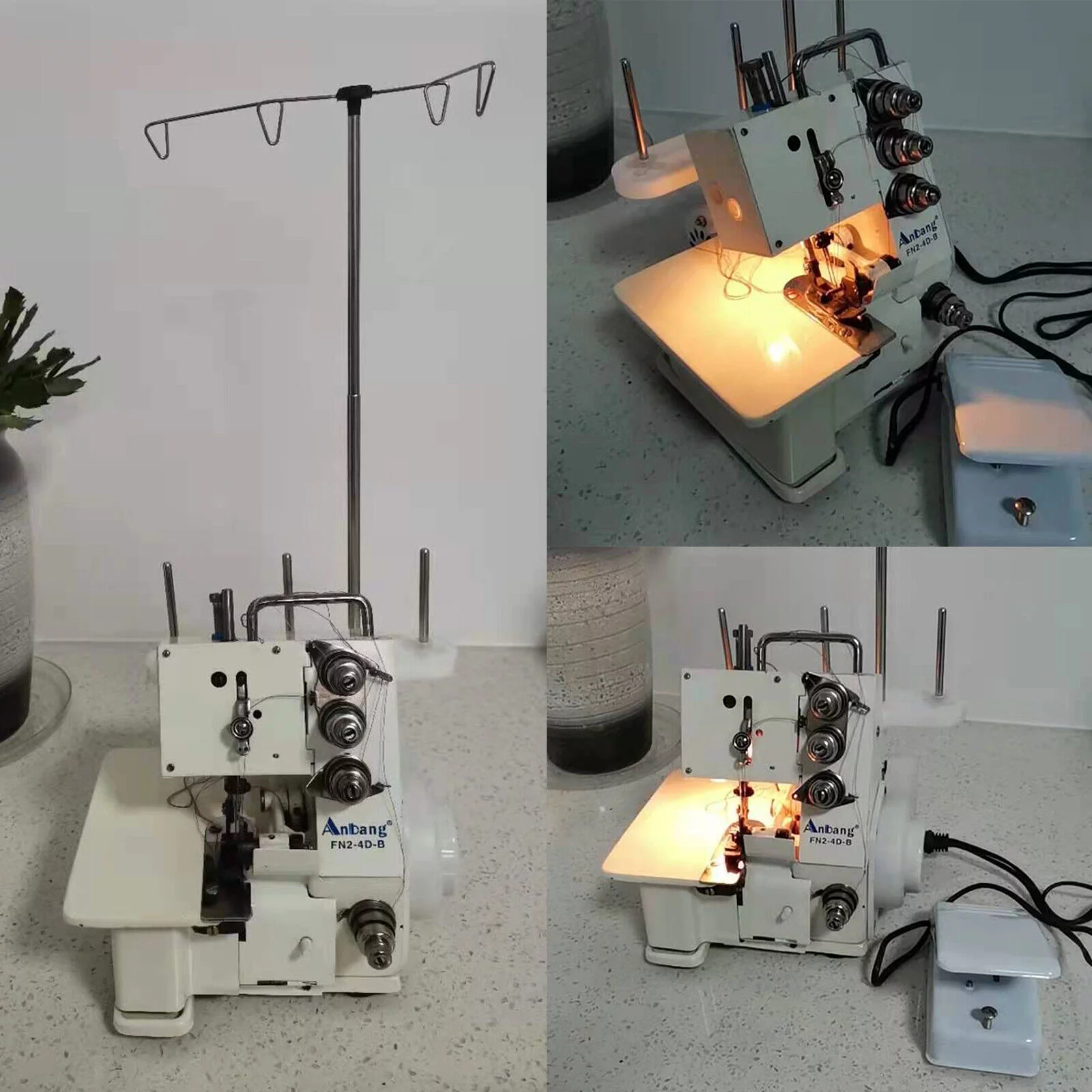 Serger Overlock Sewing Machine FN2-4D Dp5*80-95 with Foot Controller Four Lines