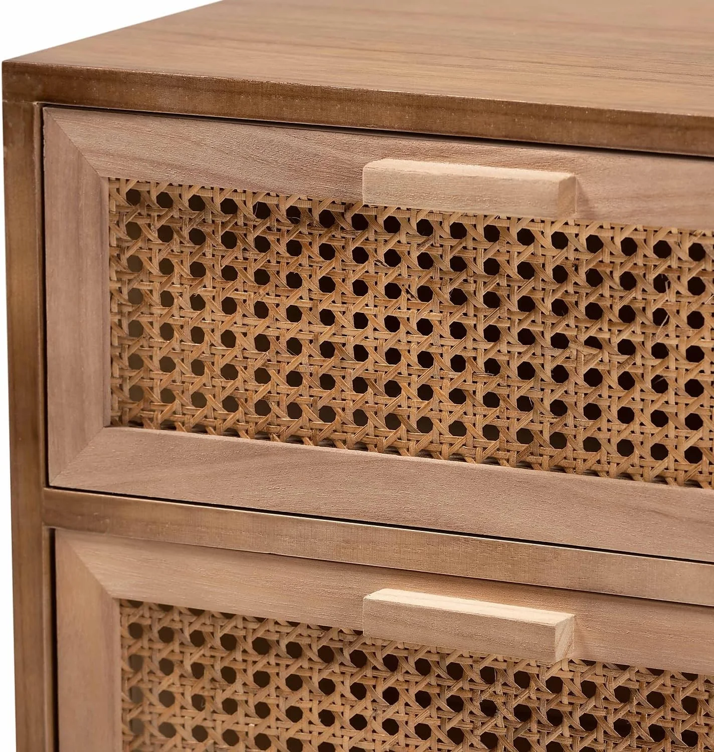 Baden 26-Inch High 3-Drawer Nightstand, Natural Brown And Walnut Brown (201-12259-Hit)